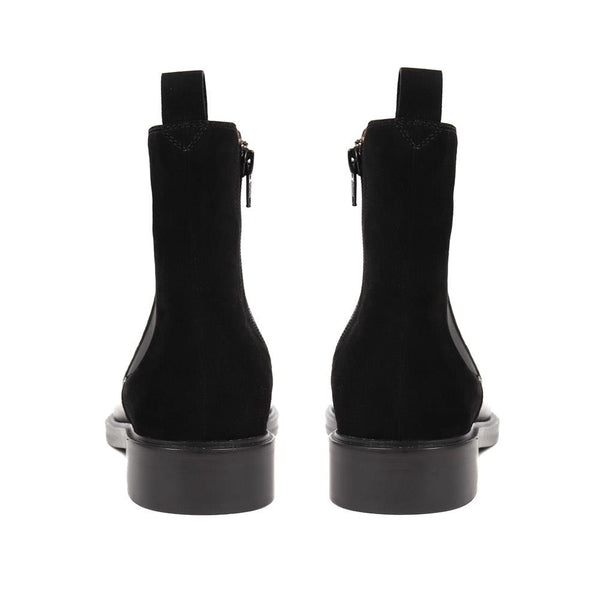 Jones Bootmaker Women's Gessica Leather Chelsea Boots - Black-Black Suede