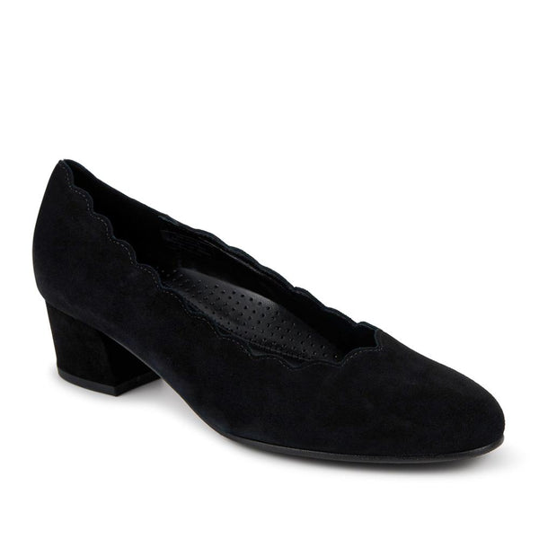 jones bootmaker Women's Gigi Gabor Smart Nubuck Court Shoes - Black Nubuck