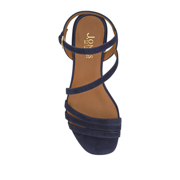 Jones Bootmaker Women's Ginette Wide-Fit Leather Sandals - Navy Suede