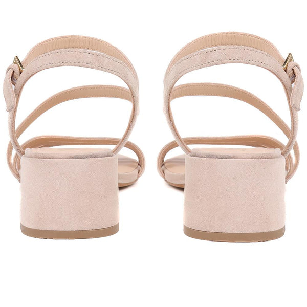 Jones Bootmaker Women's Ginette2 Heeled Leather Sandals - Beige