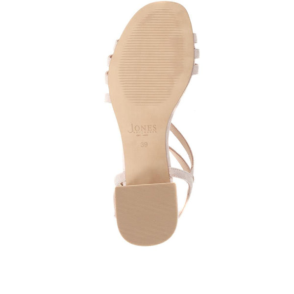 Jones Bootmaker Women's Ginette2 Heeled Leather Sandals - Beige