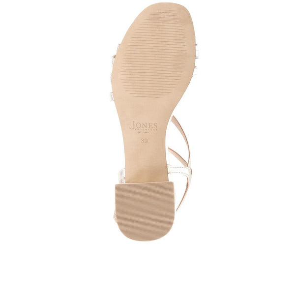 Jones Bootmaker Women's Ginette2 Heeled Leather Sandals - Gold