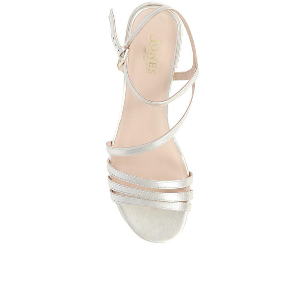 Jones Bootmaker Women's Ginette2 Heeled Leather Sandals - Gold