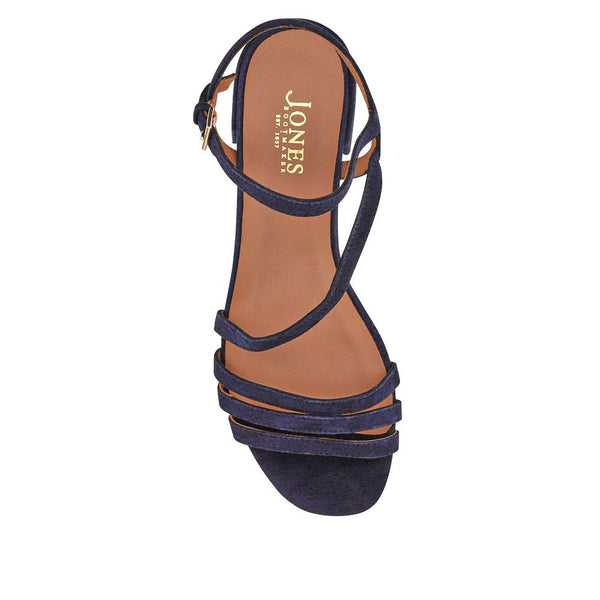 Jones Bootmaker Women's Ginette2 Heeled Leather Sandals - Navy