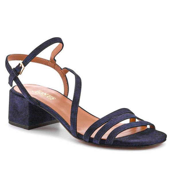 jones bootmaker Women's Ginette2 Heeled Leather Sandals - Navy