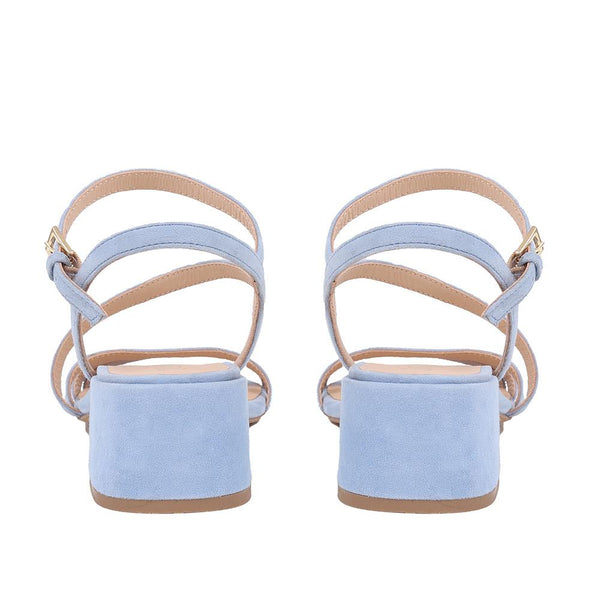 Jones Bootmaker Women's Ginette2 Heeled Leather Sandals - Pale Blue