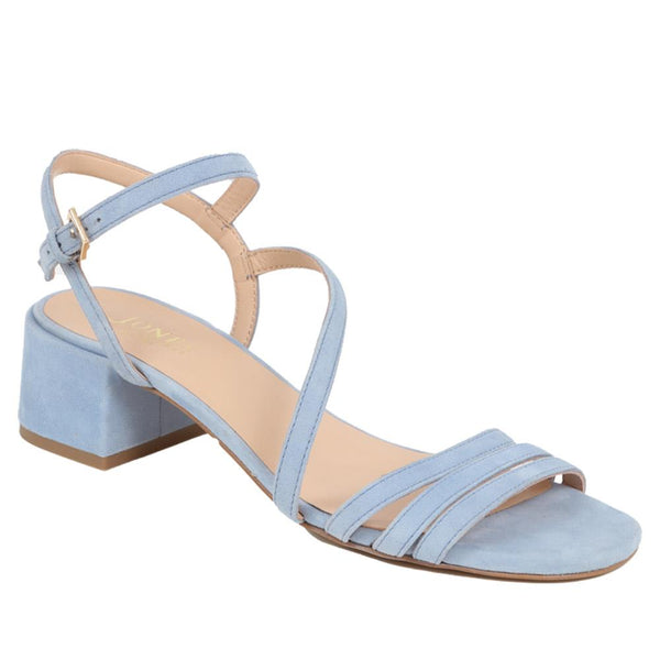 jones bootmaker Women's Ginette2 Heeled Leather Sandals - Pale Blue