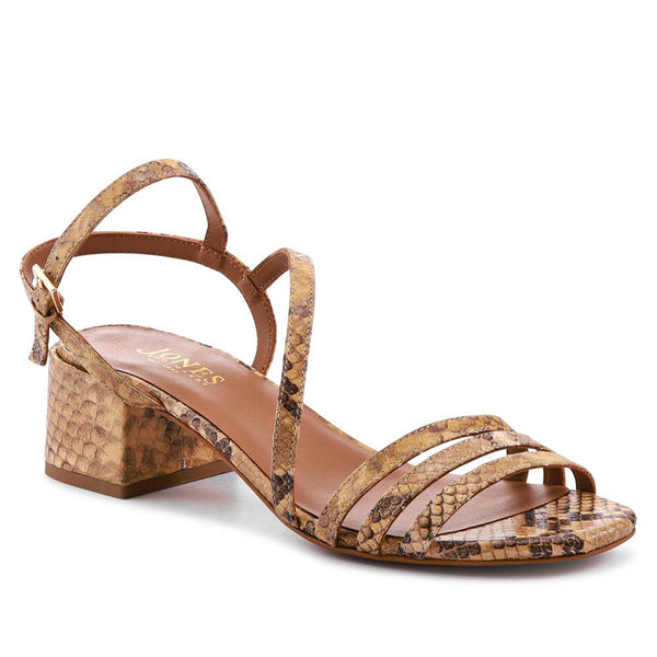 jones bootmaker Women's Ginette2 Heeled Leather Sandals - Snake