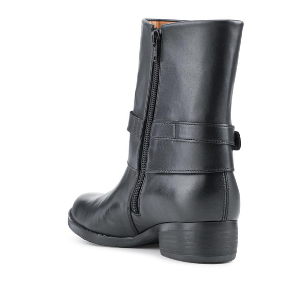 Jones Bootmaker Women's Ginger Gabor Leather Zip Fasten Boots - Black