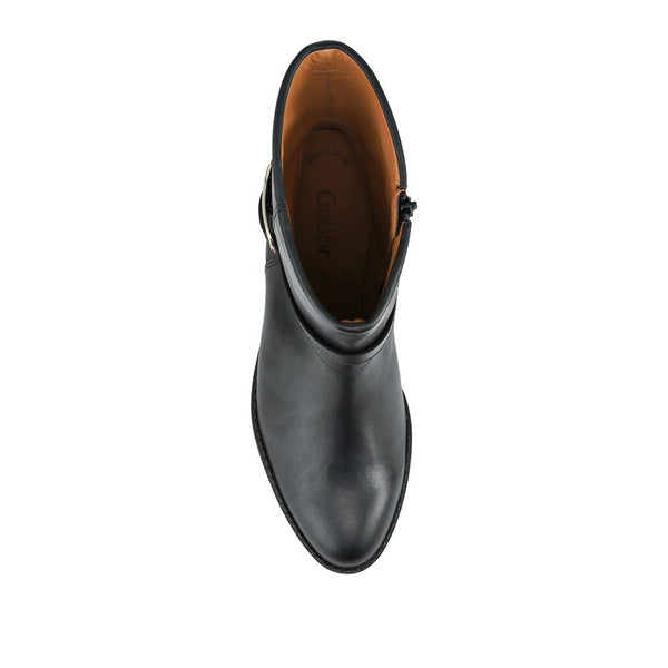 Jones Bootmaker Women's Ginger Gabor Leather Zip Fasten Boots - Black