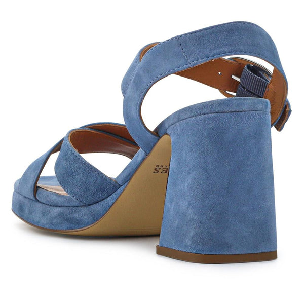 Jones Bootmaker Women's Gladiola2 Leather Platform Sandals - Powder Blue