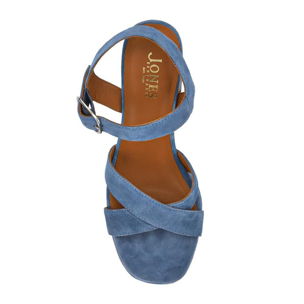 Jones Bootmaker Women's Gladiola2 Leather Platform Sandals - Powder Blue