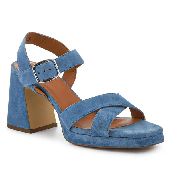 jones bootmaker Women's Gladiola2 Leather Platform Sandals - Powder Blue