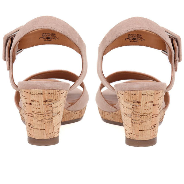 Jones Bootmaker Women's Grazina Leather Wedges - Beige