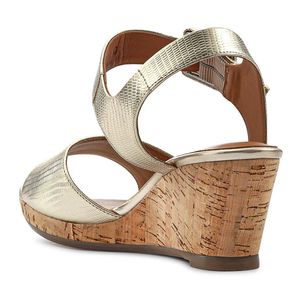 Jones Bootmaker Women's Grazina Leather Wedges - Gold