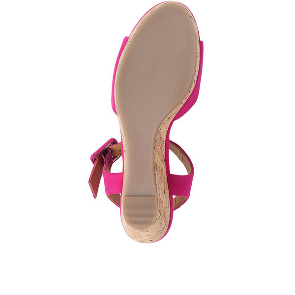 Jones Bootmaker Women's Grazina Leather Wedges - Hot Pink