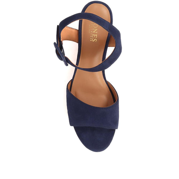 Jones Bootmaker Women's Grazina Leather Wedges - Navy