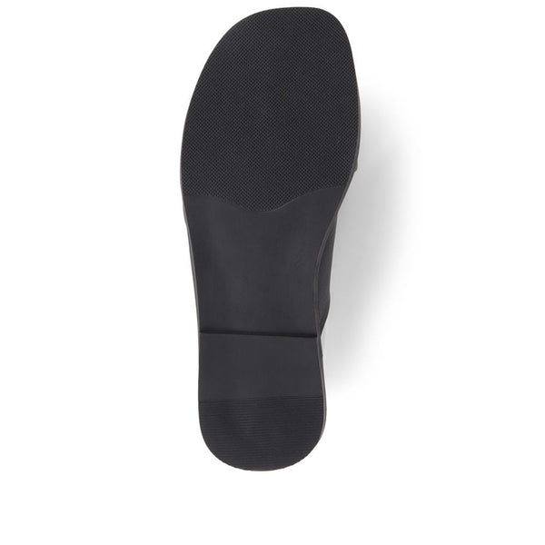 Jones Bootmaker Women's Hazelle Flat Mule Sandals - Black