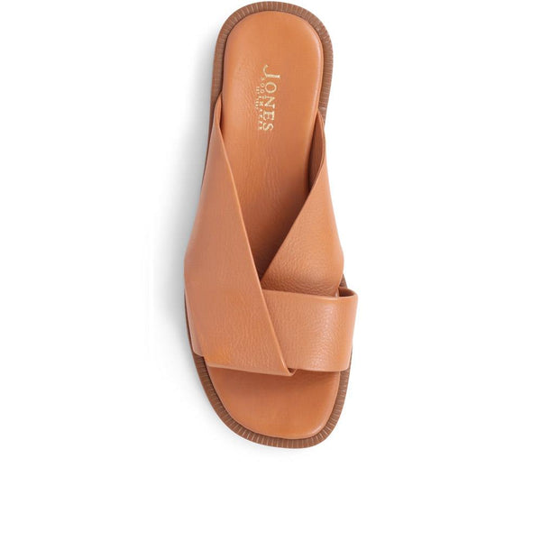 Jones Bootmaker Women's Hazelle Flat Mule Sandals - Tan