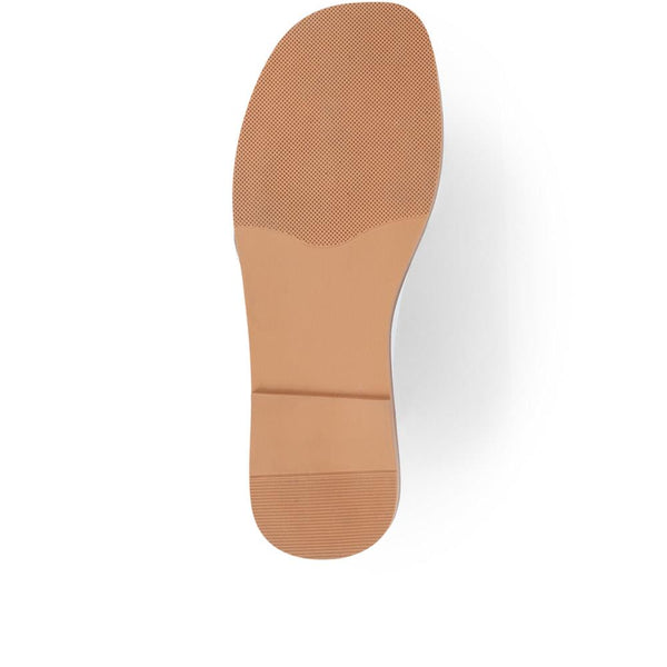 Jones Bootmaker Women's Hazelle Flat Mule Sandals - White