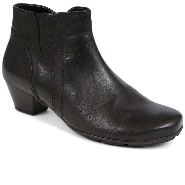 jones bootmaker Women's Heritage Leather Ankle Boots - Black