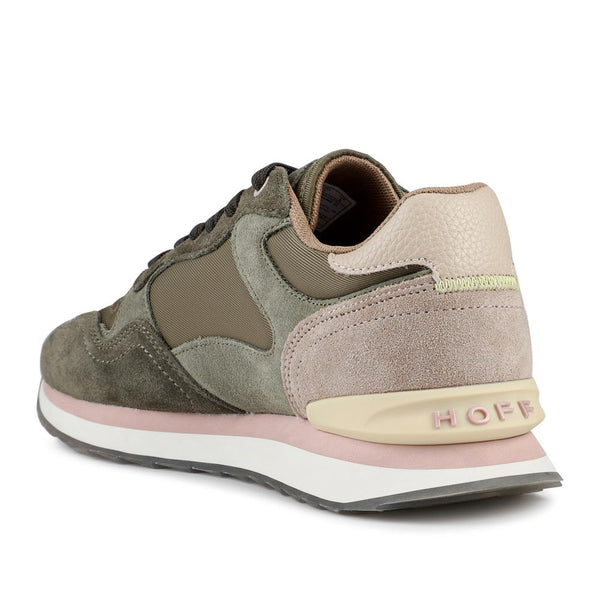 Jones Bootmaker Women's Hoff Leather Cushioned Trainers - Green
