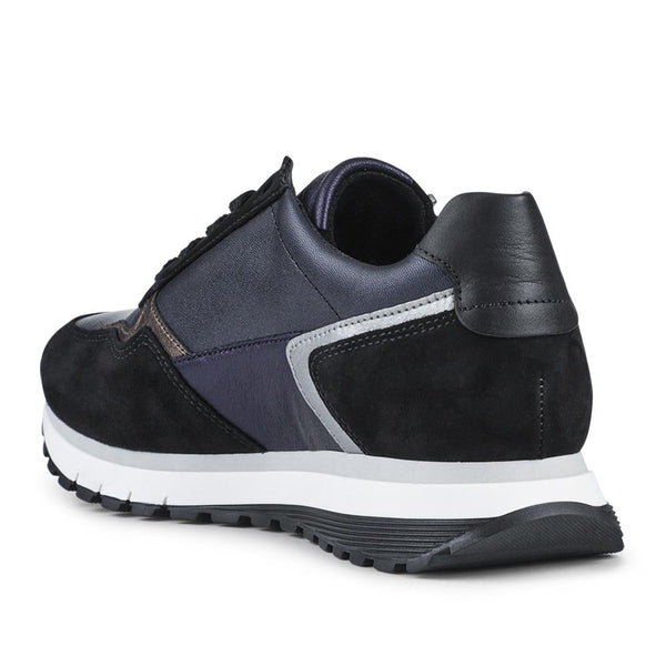 Jones Bootmaker Women's Hollywell Gabor Leather Zip & Lace Trainers - Navy Multi