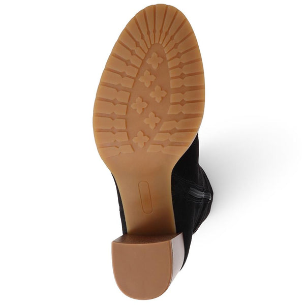 Jones Bootmaker Women's Iona Slouch Suede Knee Boots - Black Suede