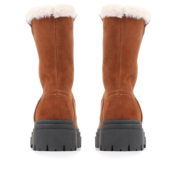 Jones Bootmaker Women's Isabetta Chunky Suede Boots - Tan