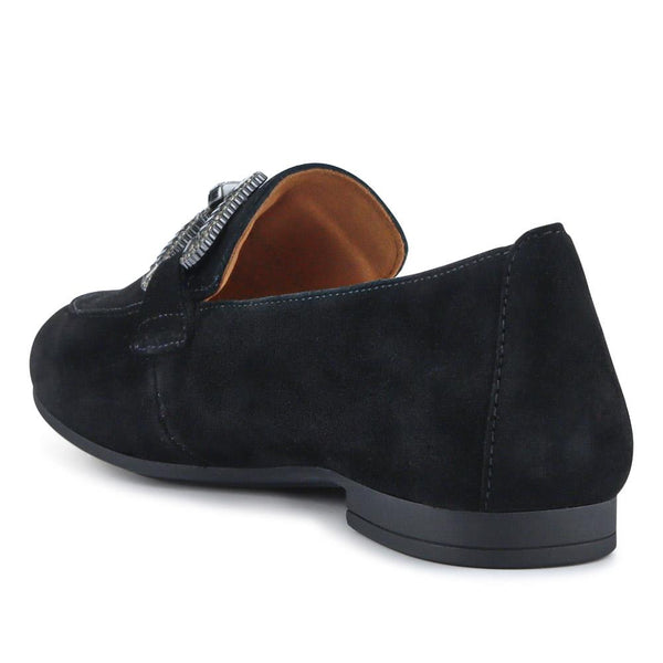 Jones Bootmaker Women's Jackie All-Leather Slip-On Moccasins - Black