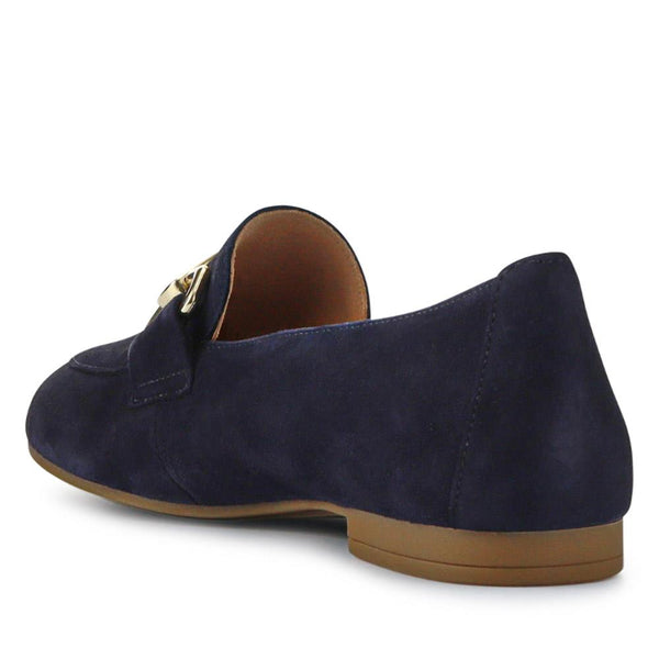 Jones Bootmaker Women's Jangle Gabor Suede Buckle Loafers - Navy