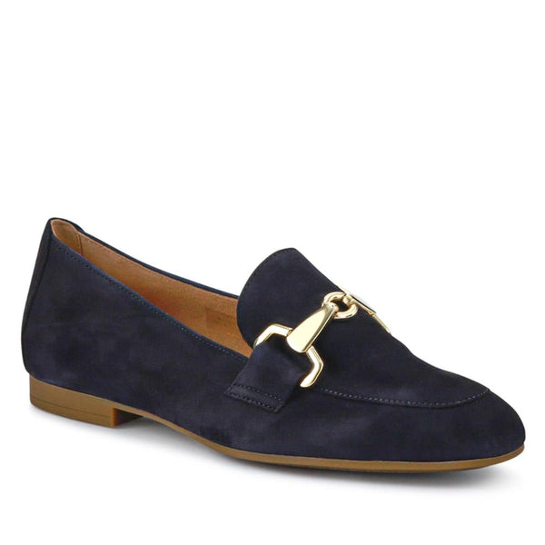 jones bootmaker Women's Jangle Gabor Suede Buckle Loafers - Navy