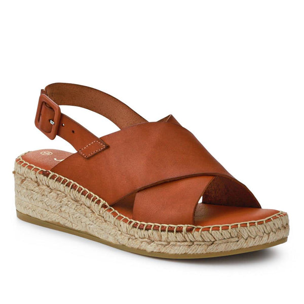 jones bootmaker Women's Jessa Leather Sandals - Brown