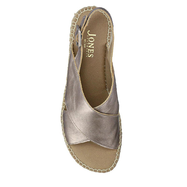 Jones Bootmaker Women's Jessa Leather Sandals - Metallic Beige