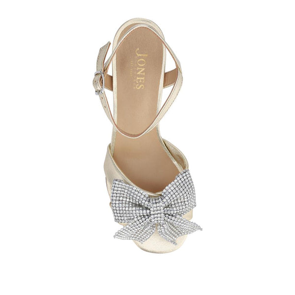 Jones Bootmaker Women's Juliana Smart Buckled Leather Sandals - Soft Gold