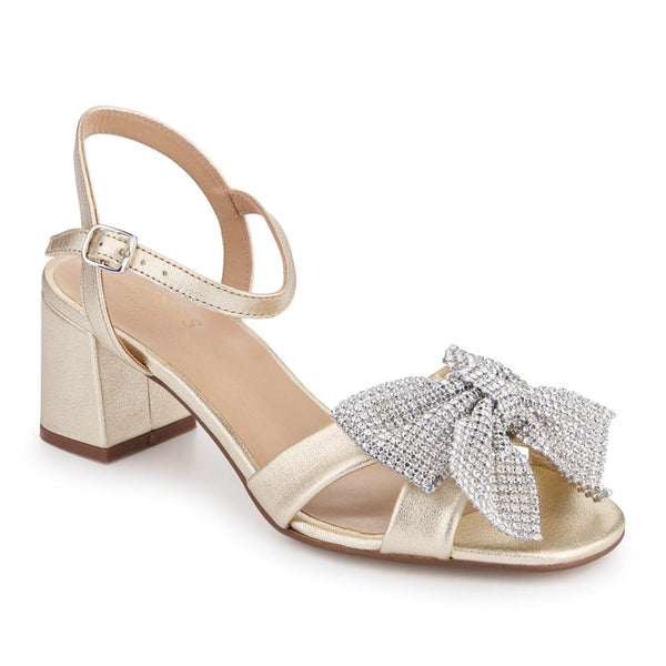 jones bootmaker Women's Juliana Smart Buckled Leather Sandals - Soft Gold