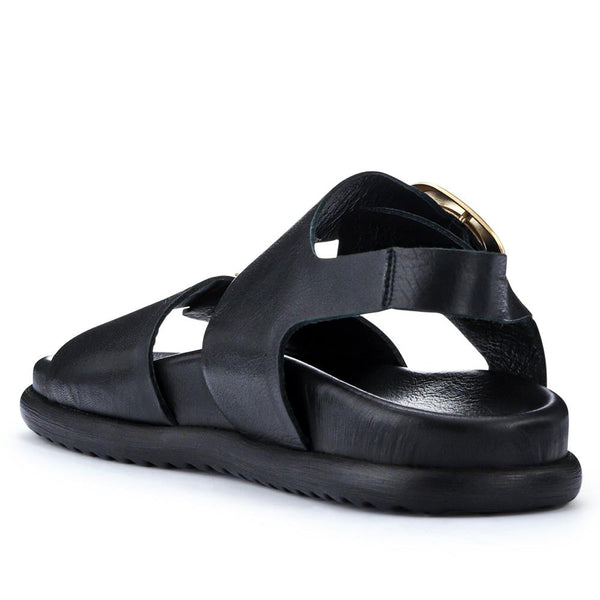 Jones Bootmaker Women's Juneau Buckled Sandals - Black