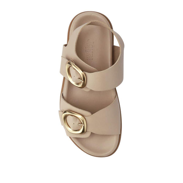 Jones Bootmaker Women's Juneau Buckled Sandals - Taupe