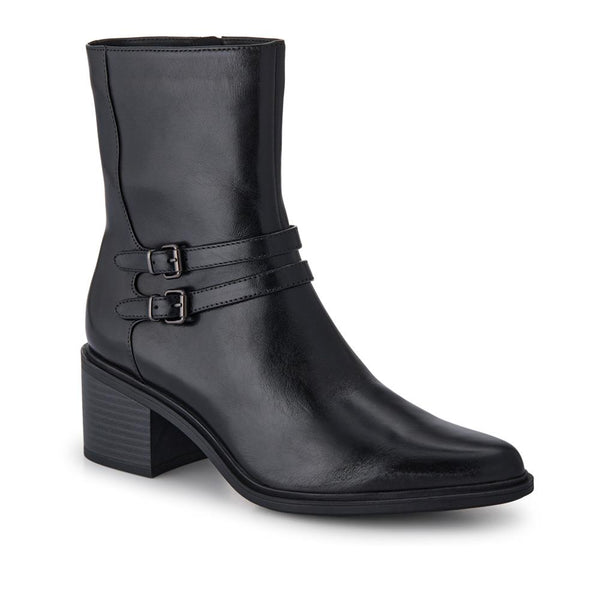 jones bootmaker Women's Kaira Smart Leather Ankle Boots - Black