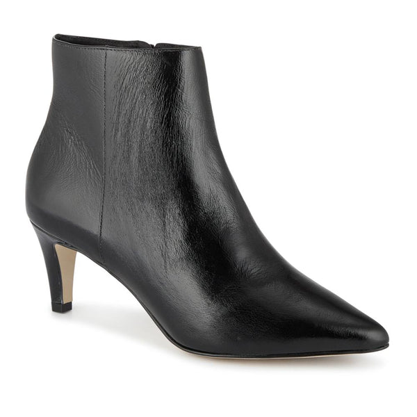 jones bootmaker Women's Kamryn Leather Stiletto-Heeled Ankle Boots - Black Patent