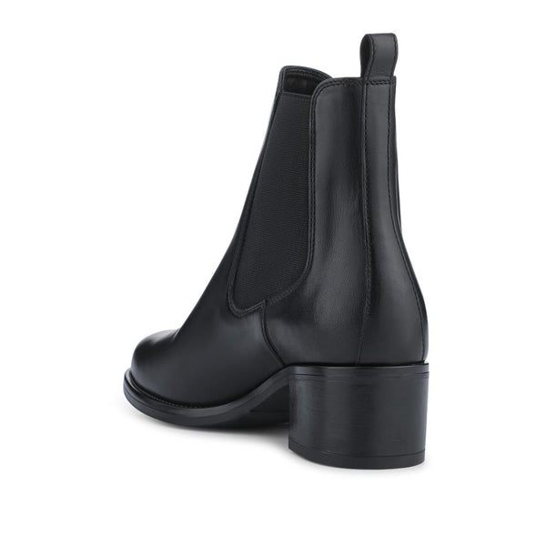 Jones Bootmaker Women's Karlee Leather Slip-In Ankle Boots - Black