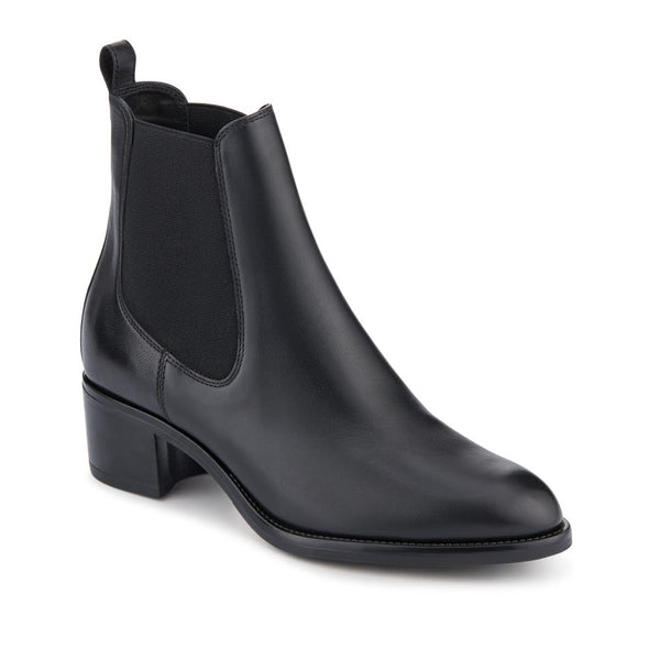 jones bootmaker Women's Karlee Leather Slip-In Ankle Boots - Black