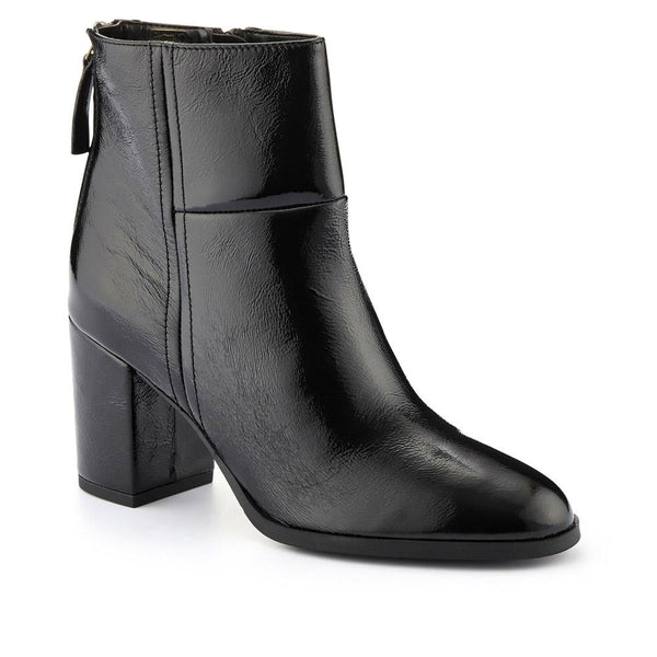 jones bootmaker Women's Karlia Leather Ankle Boots - Black Patent