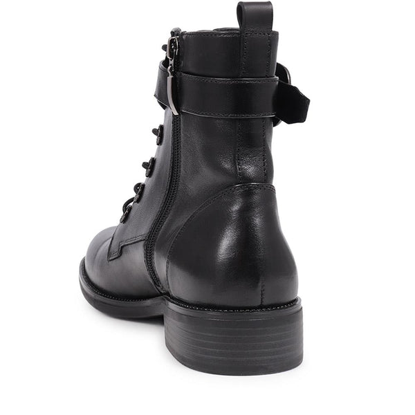 Jones Bootmaker Women's Karmen Leather Ankle Boots - Black