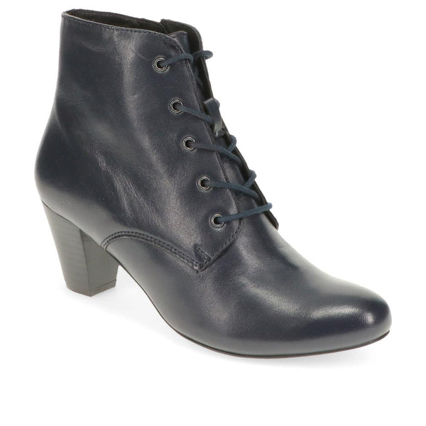 jones bootmaker Women's Karri Leather Ankle Boots - Navy