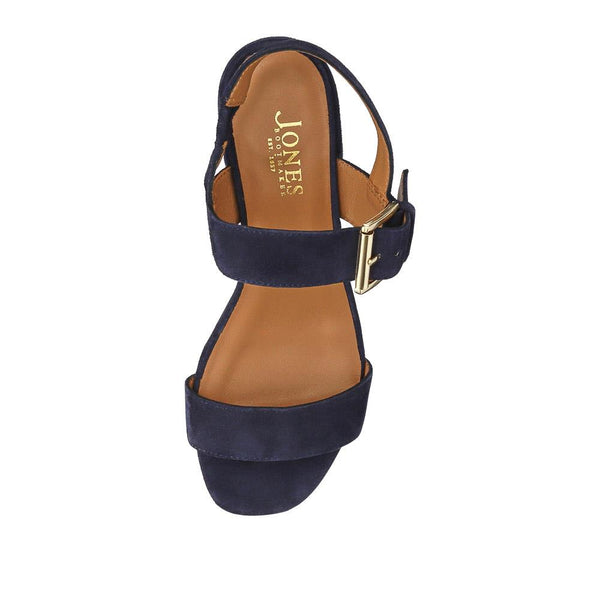 Jones Bootmaker Women's Kassidy2 Smart Block-Heel Sandals - Navy Suede