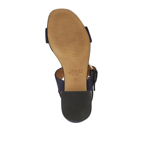 Jones Bootmaker Women's Kassidy2 Smart Block-Heel Sandals - Navy Suede