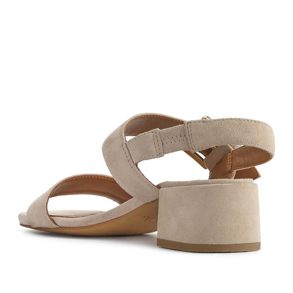Jones Bootmaker Women's Kassidy2 Smart Block-Heel Sandals - Sand Suede