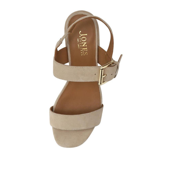 Jones Bootmaker Women's Kassidy2 Smart Block-Heel Sandals - Sand Suede