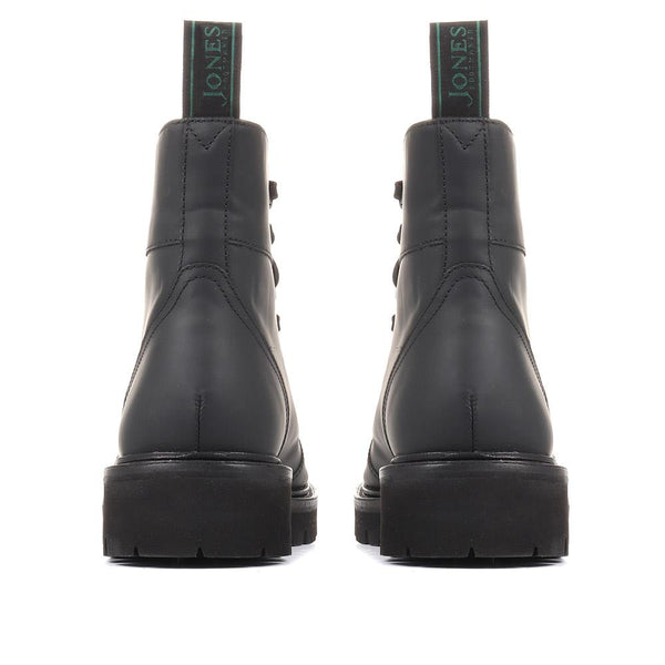 Jones Bootmaker Women's Katia Leather Hiker Boots - Black